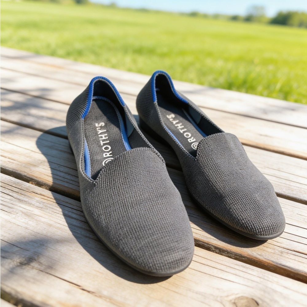 Rothy's women’s Black Loafers Slip-On Shoes size 9